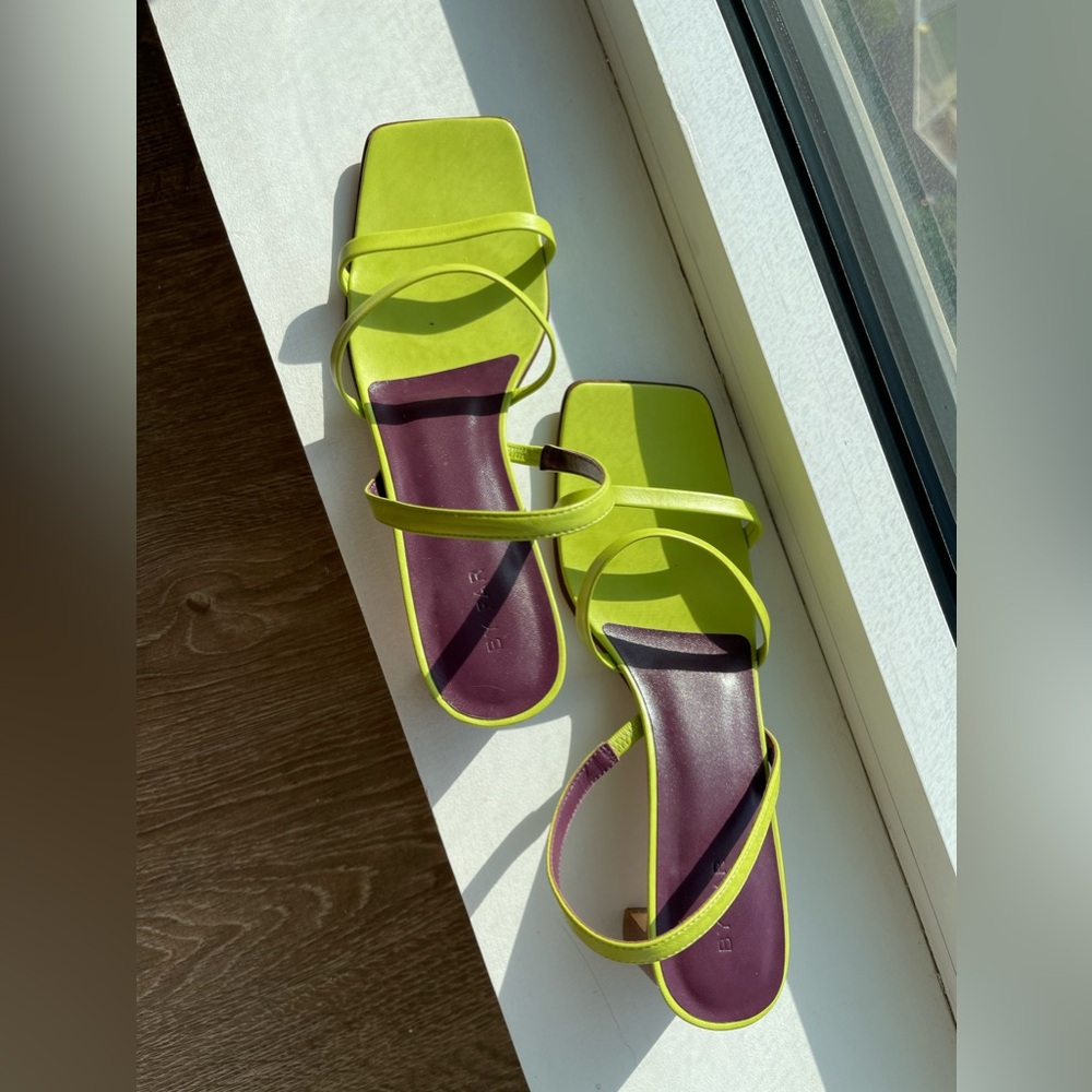 By Far Green Sandals size 8